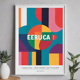 A vibrant and enticing poster with an abstract design and compelling tagline. It's both geometric and organic with a mix of bold, saturated colors that draw the eye.