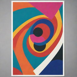 A vibrant and enticing poster with an abstract design and compelling tagline. It's both geometric and organic with a mix of bold, saturated colors that draw the eye.