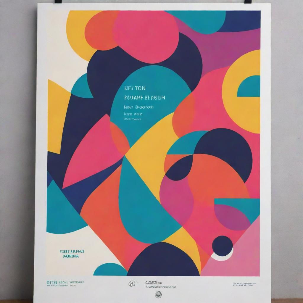 A vibrant and enticing poster with an abstract design and compelling tagline. It's both geometric and organic with a mix of bold, saturated colors that draw the eye.