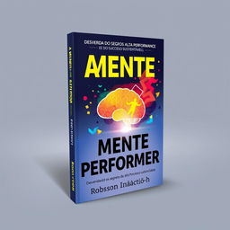 A visually captivating book cover titled 'A Mente dos Altos Performers' that features the subtitle 'Desvendando os Segredos da Alta Performance e do Sucesso Sustentável'