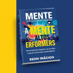 A visually captivating book cover titled 'A Mente dos Altos Performers' that features the subtitle 'Desvendando os Segredos da Alta Performance e do Sucesso Sustentável'