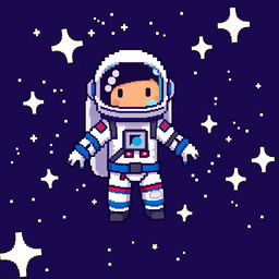 A 50x50 pixel art representation of an astronaut