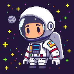 A 50x50 pixel art depiction of an astronaut