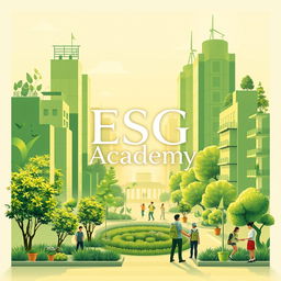 A modern and inviting banner for "ESG Academy" featuring a 16:9 aspect ratio