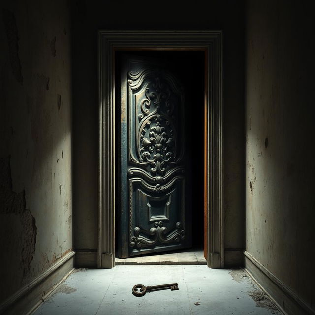 An intriguing door embedded in a wall, creating a sense of mystery and curiosity