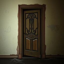 An intriguing door embedded in a wall, creating a sense of mystery and curiosity