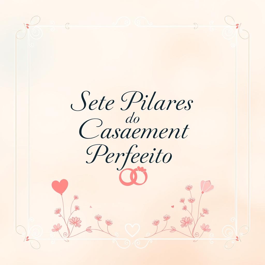 A modern book cover design featuring the title 'Sete Pilares do Casamento Perfeito' prominently displayed in elegant typography