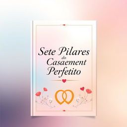 A modern book cover design featuring the title 'Sete Pilares do Casamento Perfeito' prominently displayed in elegant typography