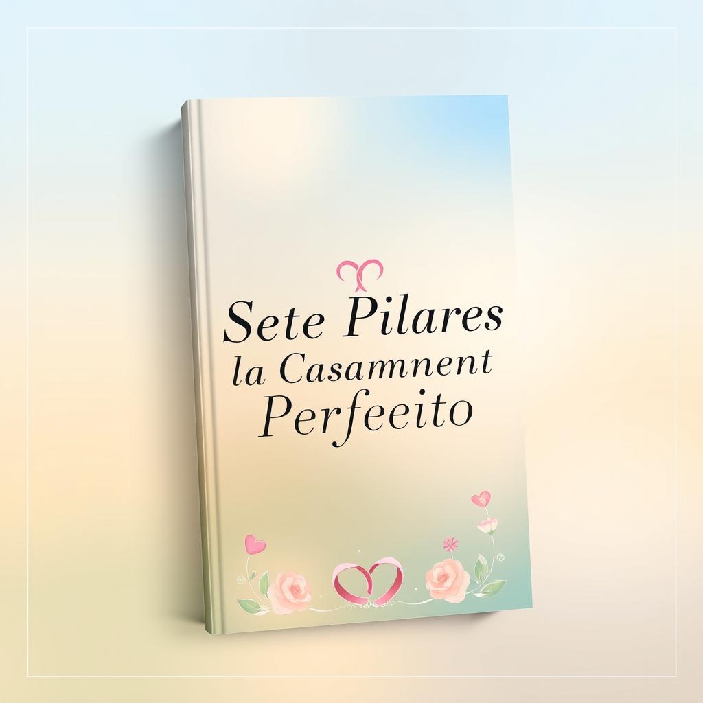 A modern book cover design featuring the title 'Sete Pilares do Casamento Perfeito' prominently displayed in elegant typography