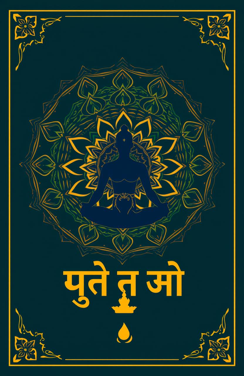 A stunning book cover design for the title 'आदिगृहस्थ दशनामी ब्राह्मण'