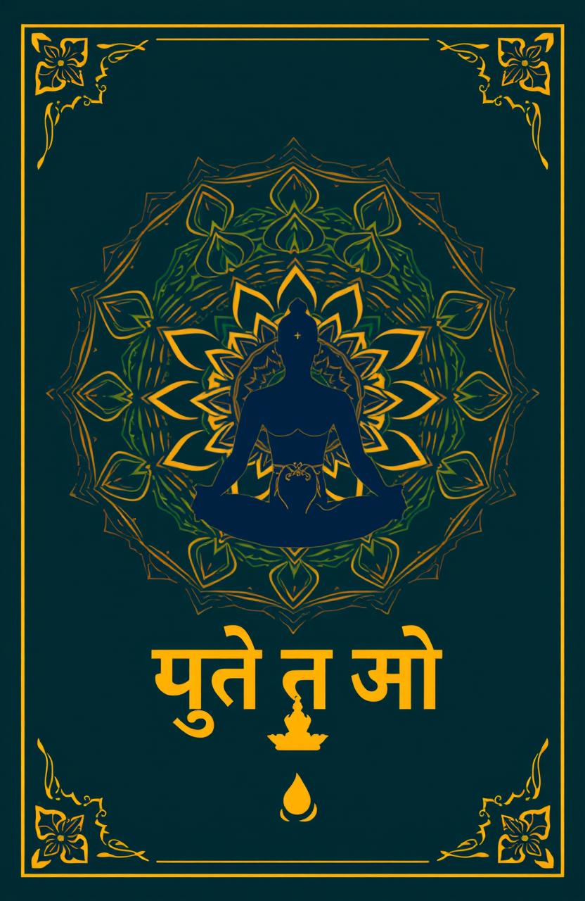 A stunning book cover design for the title 'आदिगृहस्थ दशनामी ब्राह्मण'