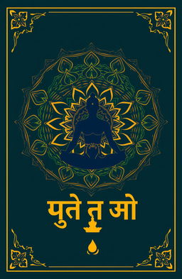 A stunning book cover design for the title 'आदिगृहस्थ दशनामी ब्राह्मण'