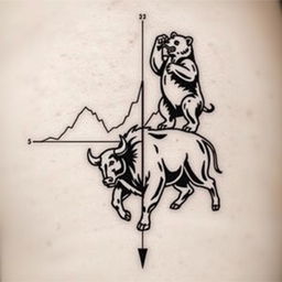 A tattoo design illustrating a bullish market pivot point