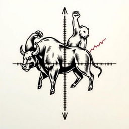 A tattoo design illustrating a bullish market pivot point