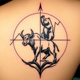 A tattoo design illustrating a bullish market pivot point