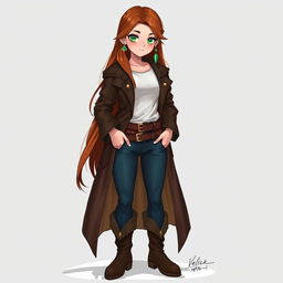 A D&D style illustration of Velick, a rogue character standing at 1