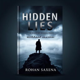 A captivating book cover design for 'Hidden Lies: A Story of Broken Trust' by Rohan Saxena