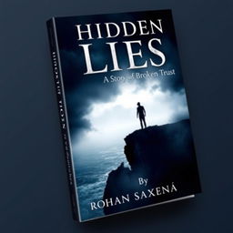 A captivating book cover design for 'Hidden Lies: A Story of Broken Trust' by Rohan Saxena