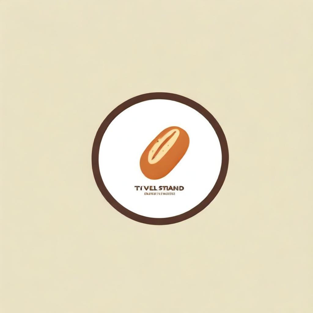 A distinctive and creative logo for 'TVL Strand', combining elements representing bread pastry and computer science. The design should be simple yet striking, and should hint at both bakery and technology themes.