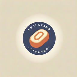 A distinctive and creative logo for 'TVL Strand', combining elements representing bread pastry and computer science. The design should be simple yet striking, and should hint at both bakery and technology themes.