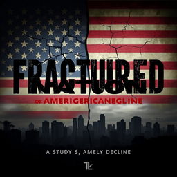 A stunning ebook cover for 'Fractured Nation: A Study of American Decline'