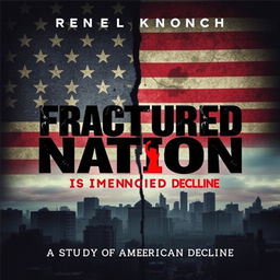 A stunning ebook cover for 'Fractured Nation: A Study of American Decline'