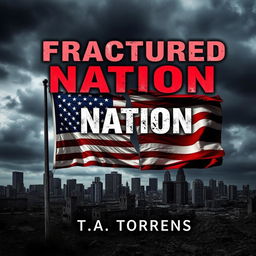 An eBook cover for 'Fractured Nation: A Study of American Decline' by T