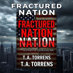 An eBook cover for a Wattpad novel titled 'Fractured Nation: A Study of American Decline' by T