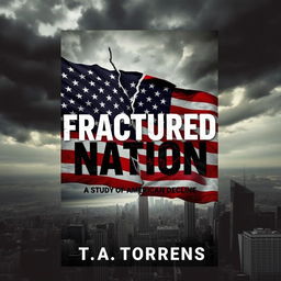 An eBook cover for a Wattpad novel titled 'Fractured Nation: A Study of American Decline' by T