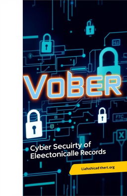 A detailed book cover design for a book titled 'Vober: Cyber Security of Electronic Medical Records'