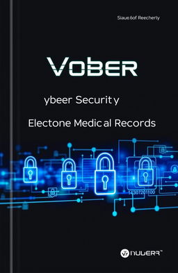 A detailed book cover design for a book titled 'Vober: Cyber Security of Electronic Medical Records'