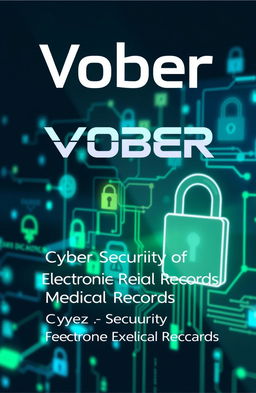 A detailed book cover design for a book titled 'Vober: Cyber Security of Electronic Medical Records'