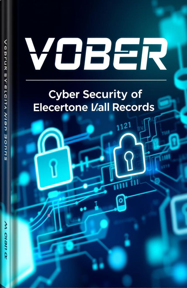 A detailed book cover design for a book titled 'Vober: Cyber Security of Electronic Medical Records'