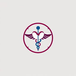 An emblem design for a medical center that conveys health, well-being, and consulting services