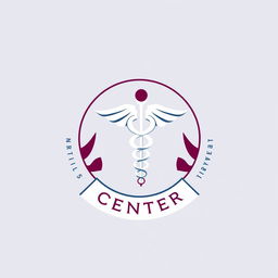 An emblem design for a medical center that conveys health, well-being, and consulting services