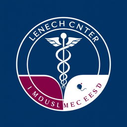 An emblem design for a medical center that conveys health, well-being, and consulting services