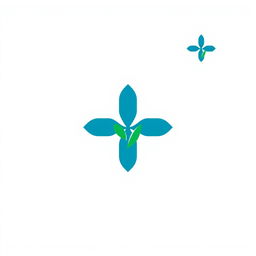 A minimalist emblem design for a medical center that expresses health, well-being, and consulting services