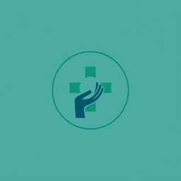 A minimalist emblem design for a medical center that expresses health, customer care, and consulting services