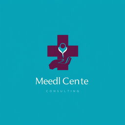 A minimalist emblem design for a medical center that expresses health, customer care, and consulting services