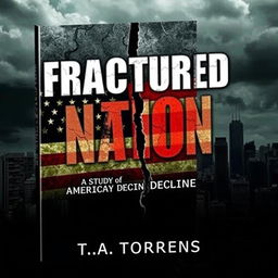 A Wattpad ebook cover titled 'Fractured Nation: A Study of American Decline' by T