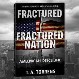 A Wattpad ebook cover titled 'Fractured Nation: A Study of American Decline' by T