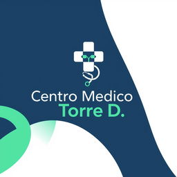 A modern imagotype design for 'Centro Médico Torre D