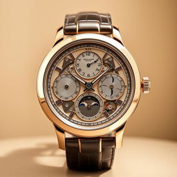 A magnificent Patek Philippe Grand Complication watch, showcasing its intricate dials and stunning craftsmanship