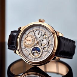 A magnificent Patek Philippe Grand Complication watch, showcasing its intricate dials and stunning craftsmanship