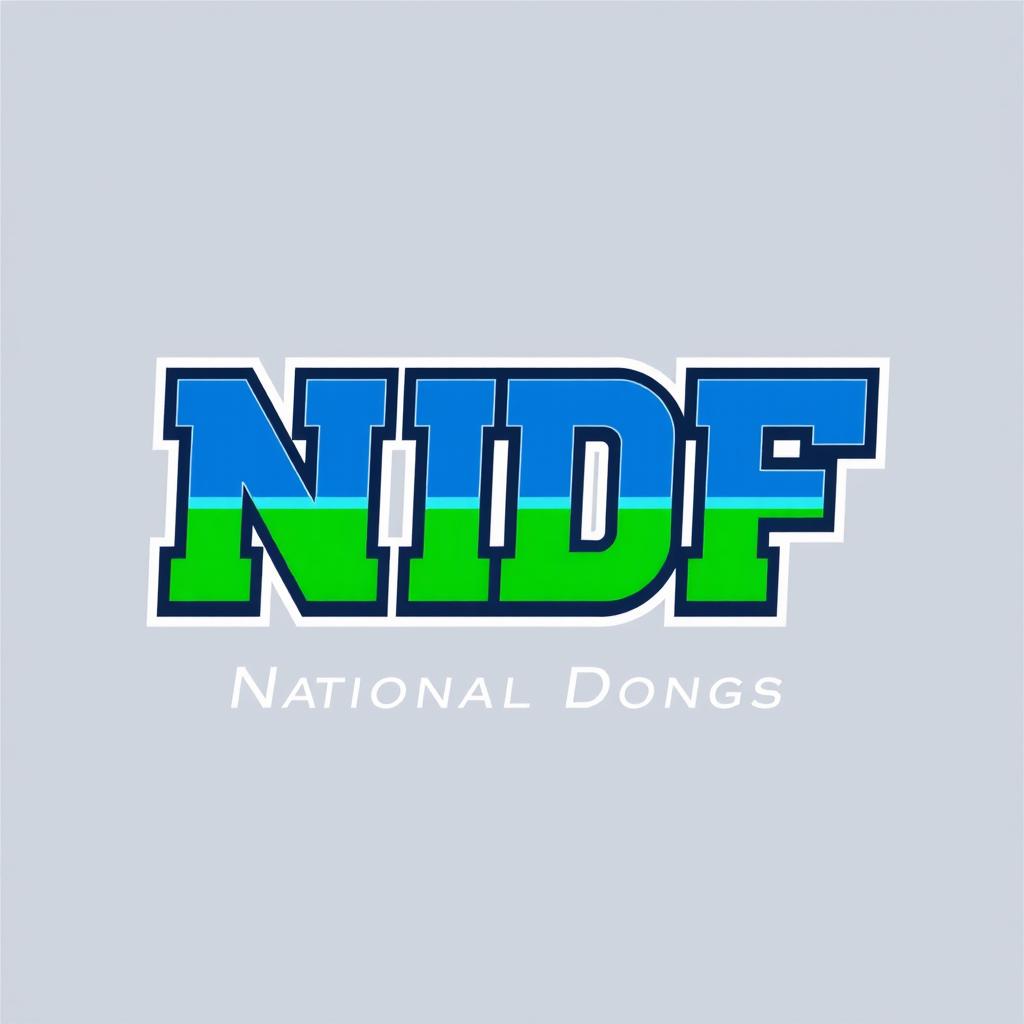 A logo design for 'NDF', featuring a modern and sleek aesthetic