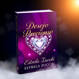 A captivating book cover for 'Desejo Precioso' by Estrela Zucchi, featuring an elegant and seductive design