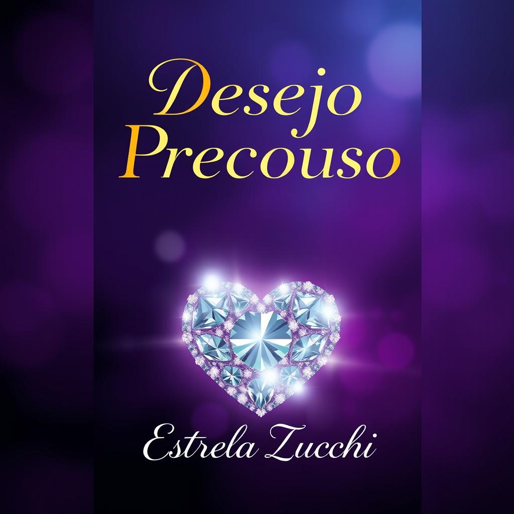 A captivating book cover for 'Desejo Precioso' by Estrela Zucchi, featuring an elegant and seductive design