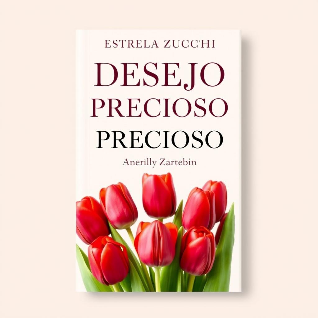 A book cover design featuring the title 'DESEJO PRECIOSO' in elegant typography, with 'Estrela Zucchi' as the author's name displayed prominently