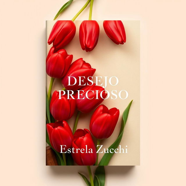 A book cover design for a novel titled 'DESEJO PRECIOSO' by Estrela Zucchi