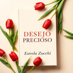 A book cover design for a novel titled 'DESEJO PRECIOSO' by Estrela Zucchi